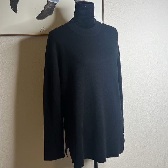 NWT Cos Womens Sweater Small Tunic black Wool blend mock neck Basic Minimalist - Picture 9 of 9